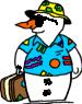 Snowman with Hawain Shirt